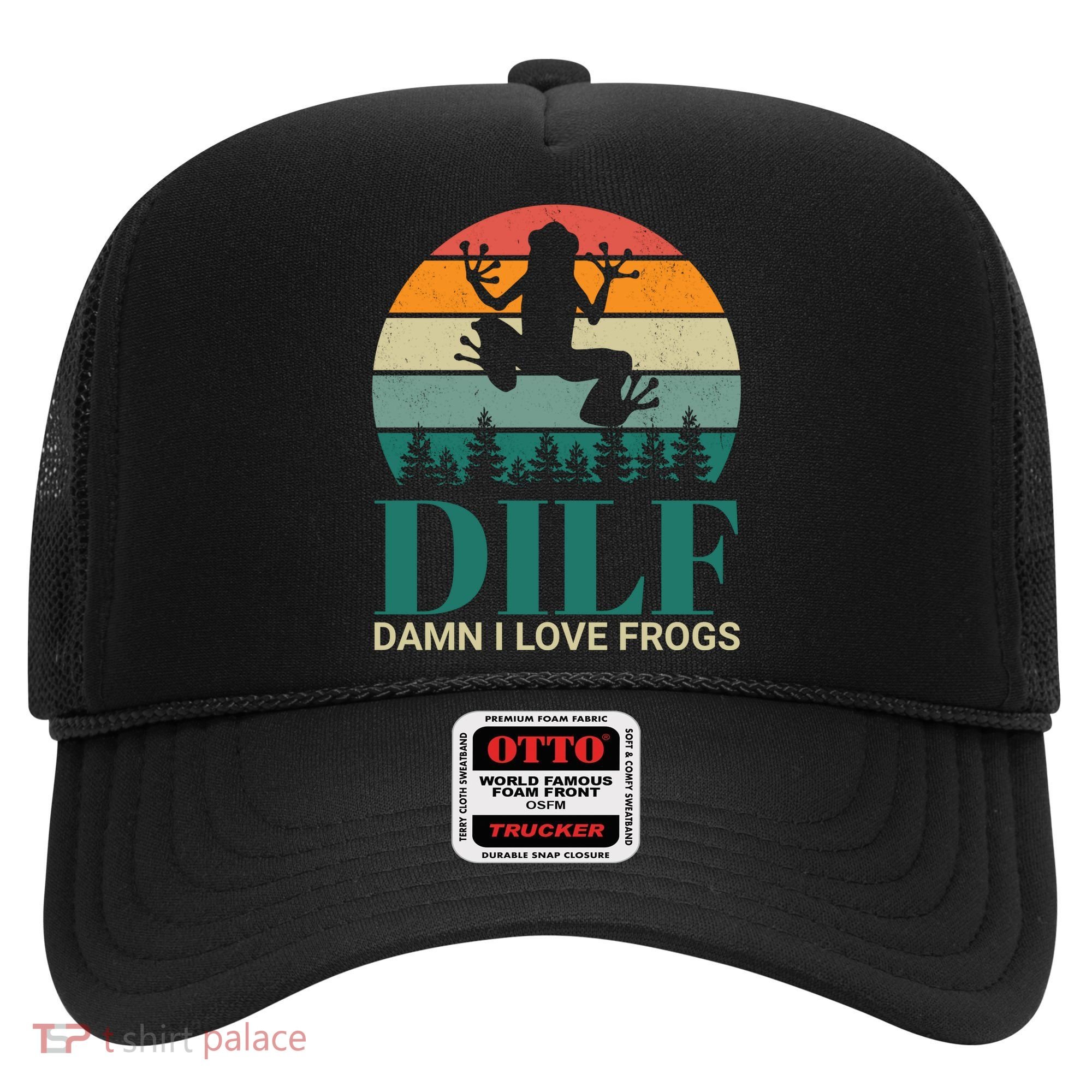 Retro Dilf Damn I Love Frogs Hat