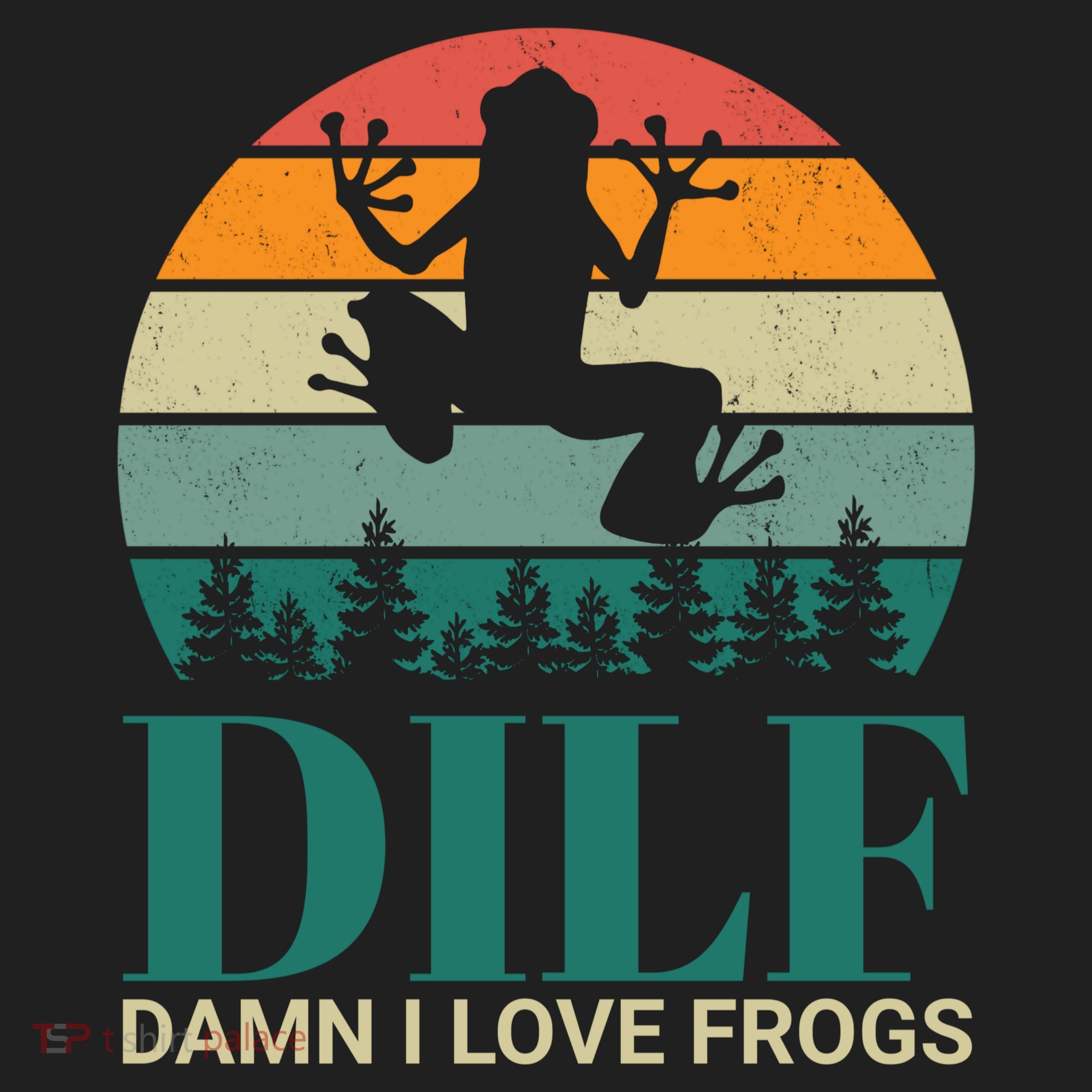 Retro Dilf Damn I Love Frogs Hat