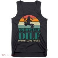 Retro Dilf Damn I Love Frogs Tank Top thumb 0