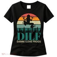 Retro Dilf Damn I Love Frogs Women's T-Shirt thumb 0