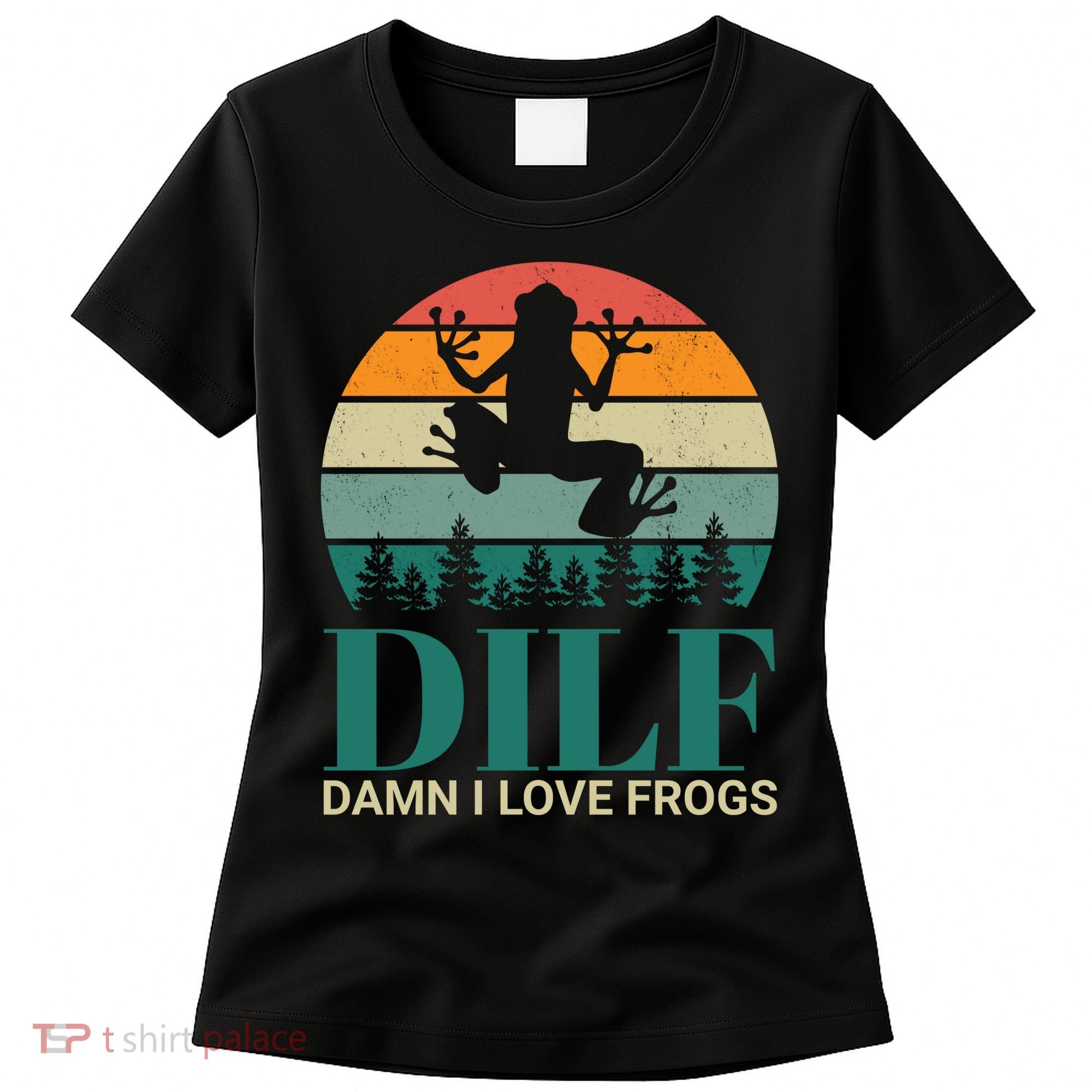 Retro Dilf Damn I Love Frogs Women's T-Shirt