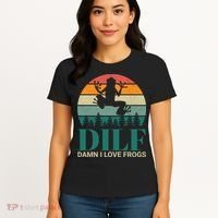 Retro Dilf Damn I Love Frogs Women's T-Shirt thumb 4