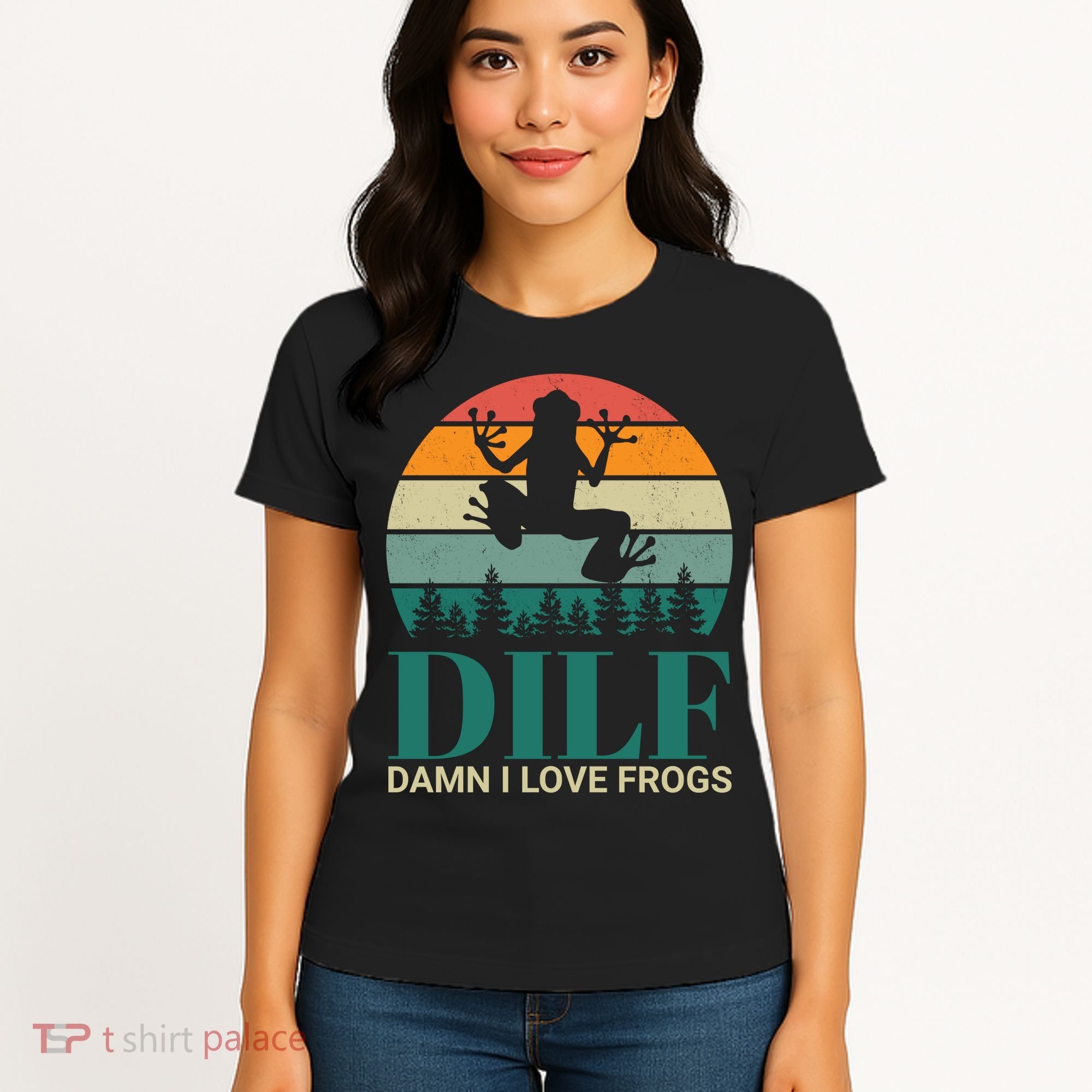 Retro Dilf Damn I Love Frogs Women's T-Shirt