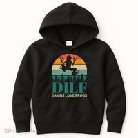 Retro Dilf Damn I Love Frogs Kids Hoodie thumb 0