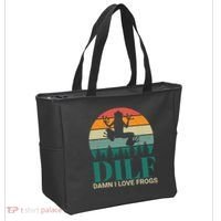 Retro Dilf Damn I Love Frogs Tote Bag thumb 2