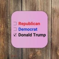 Republican Democrat Donald Trump Coaster thumb 0