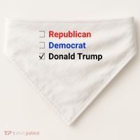 Republican Democrat Donald Trump USA-Made Doggie Bandana thumb 0