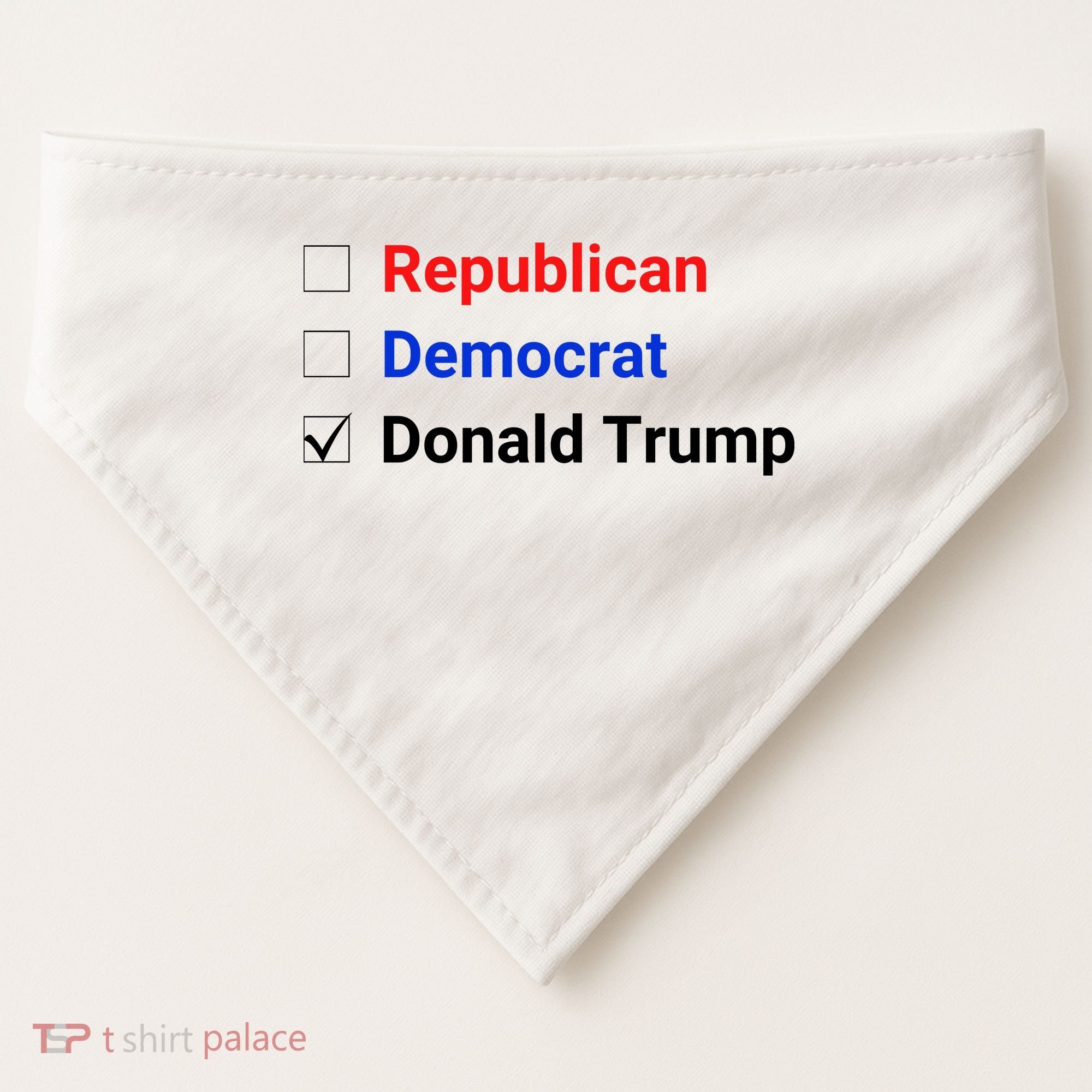 Republican Democrat Donald Trump USA-Made Doggie Bandana