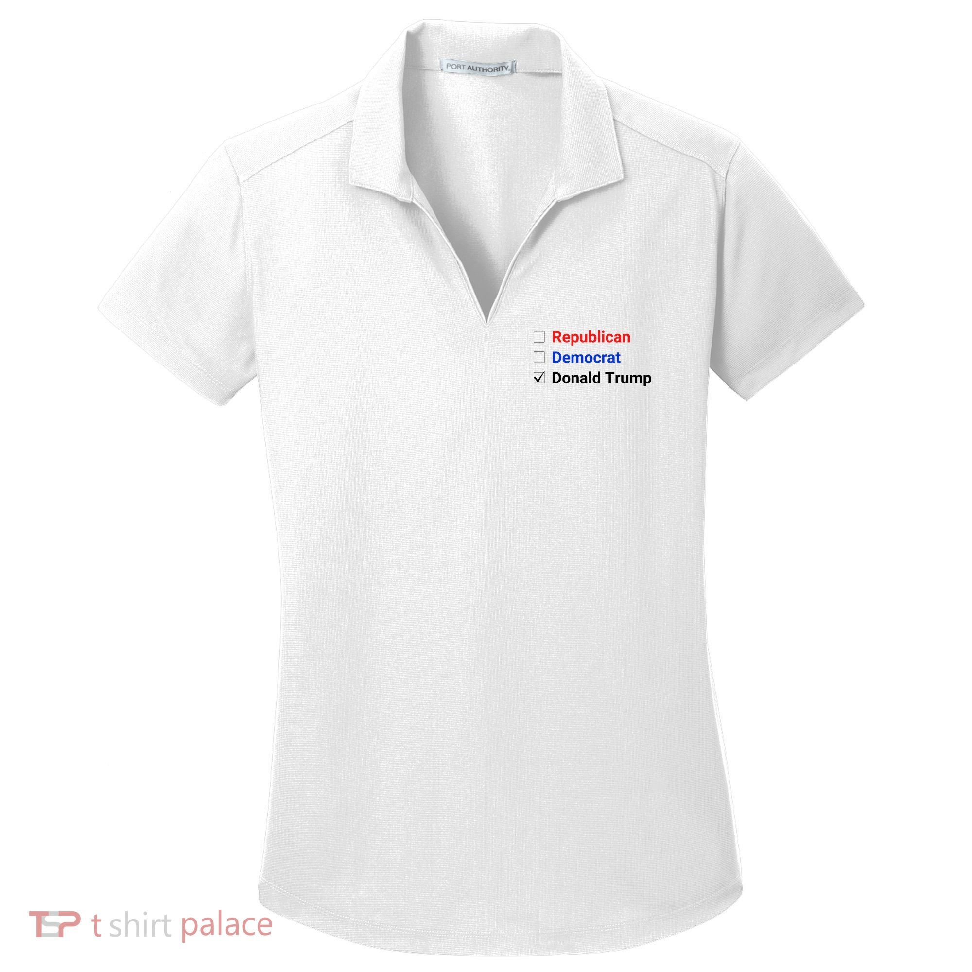 Republican Democrat Donald Trump Women's Dry Zone Grid Polo