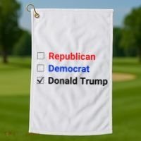 Republican Democrat Donald Trump Golf Towel thumb 1