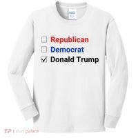 Republican Democrat Donald Trump Kids Long Sleeve Shirt thumb 0