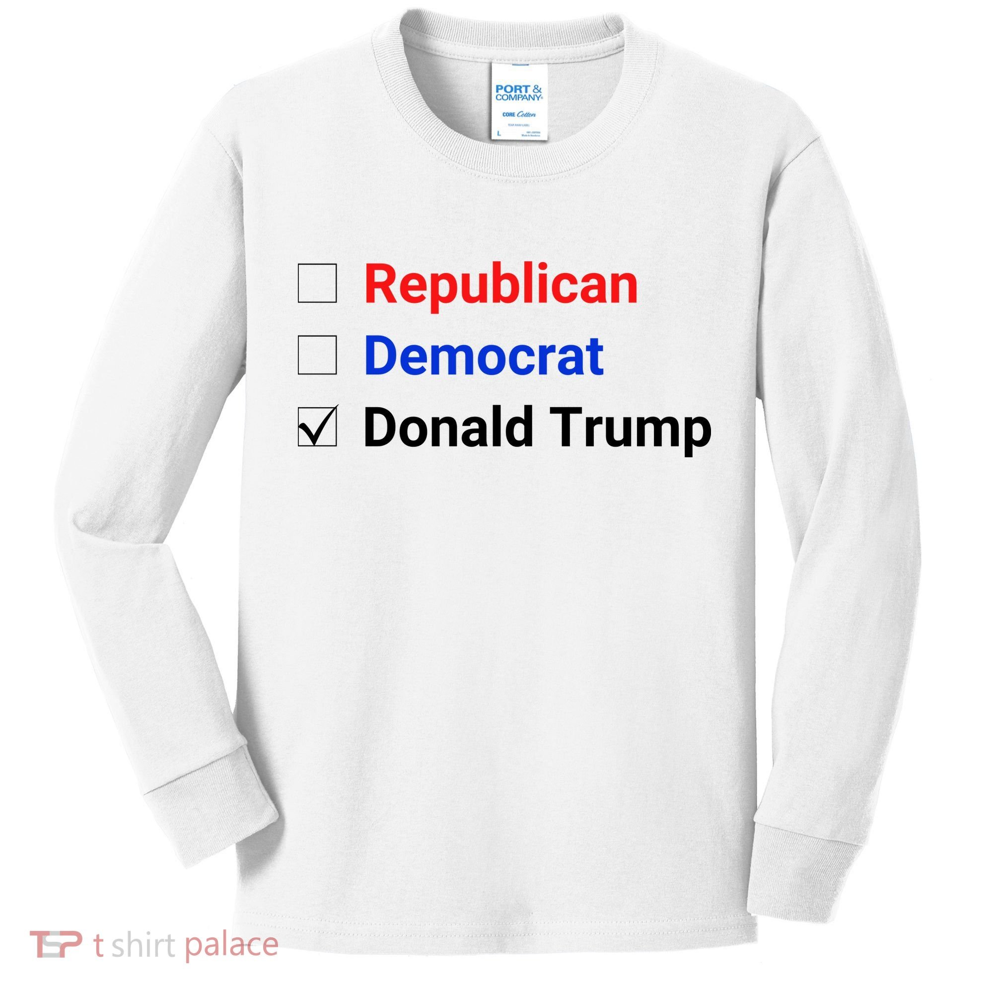 Republican Democrat Donald Trump Kids Long Sleeve Shirt