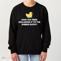 Rubber Duck Debugging Funny Explaining Programmer Coder Gift Women's Sweatshirt thumb 0