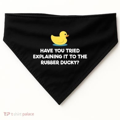 Rubber Duck Debugging Funny Explaining Programmer Coder Gift USA-Made Doggie Bandana