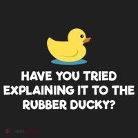Rubber Duck Debugging Funny Explaining Programmer Coder Gift Beanie thumb 2