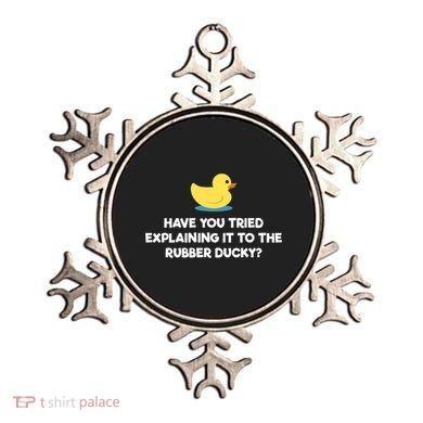 Rubber Duck Debugging Funny Explaining Programmer Coder Gift Ornament