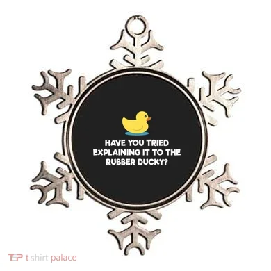 Rubber Duck Debugging Funny Explaining Programmer Coder Gift Ornament
