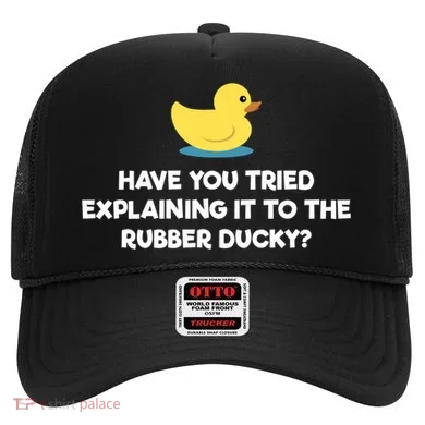 Rubber Duck Debugging Funny Explaining Programmer Coder Gift Hat