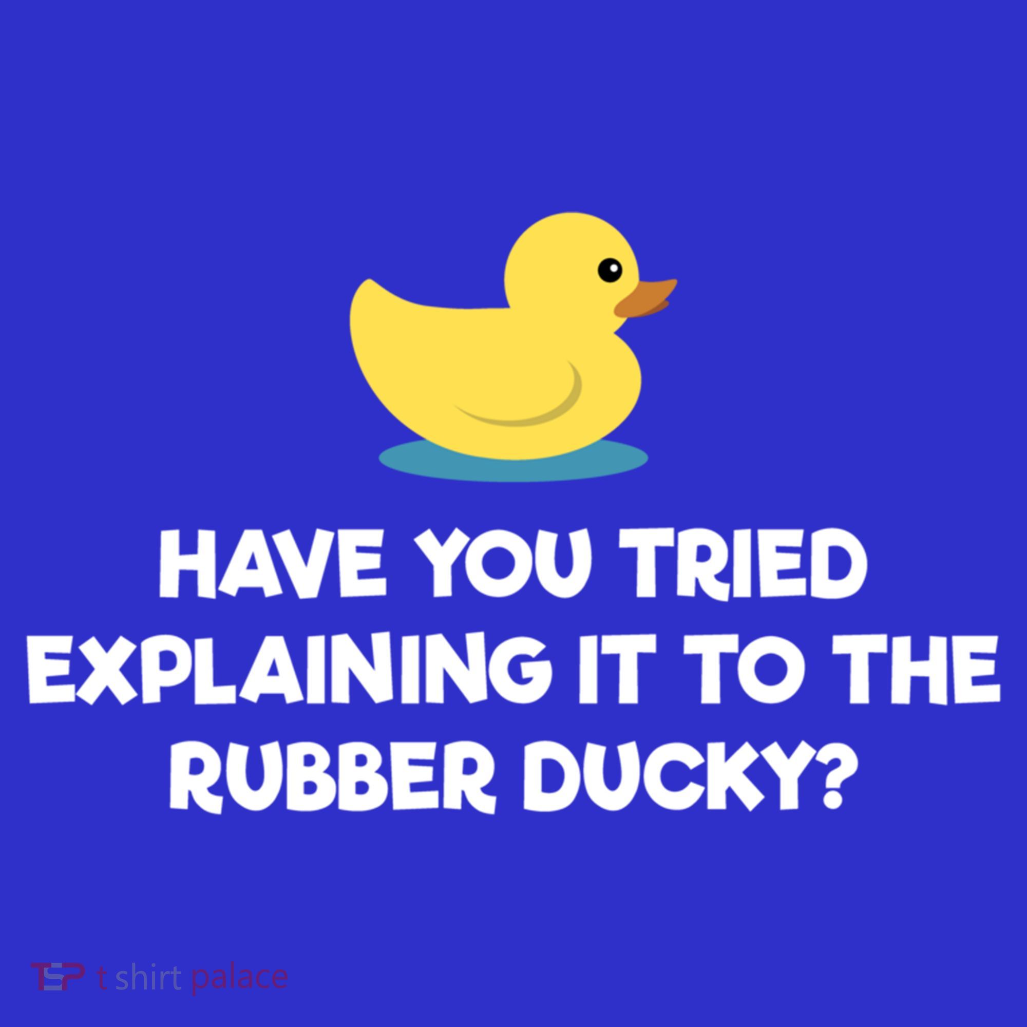 Rubber Duck Debugging Funny Explaining Programmer Coder Gift Women's Tank Top