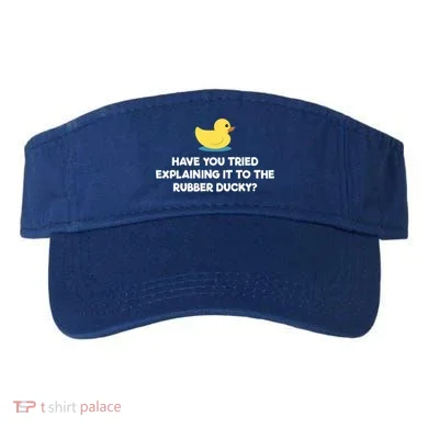 Rubber Duck Debugging Funny Explaining Programmer Coder Gift Visor