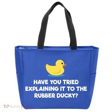 Rubber Duck Debugging Funny Explaining Programmer Coder Gift Tote Bag