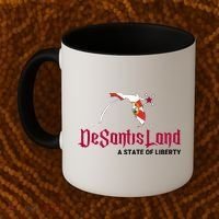 Ron Desantis DeSantisLand State Of Liberty Florida Map FL Flag Patriotic Coffee Mug thumb 2