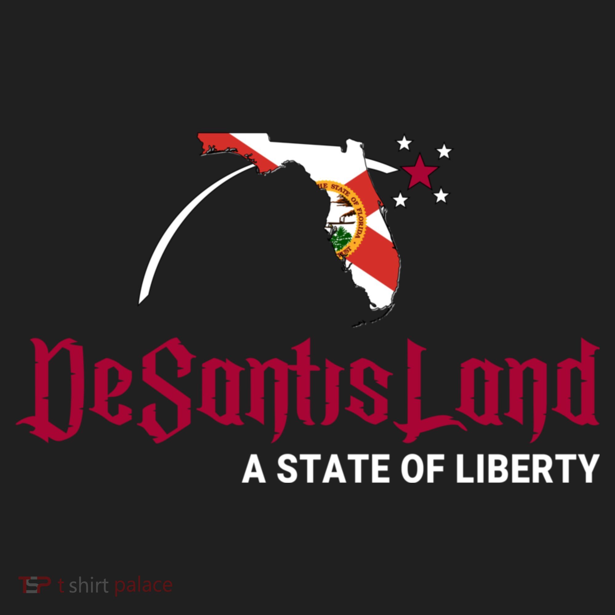 Ron Desantis DeSantisLand State Of Liberty Florida Map FL Flag Patriotic Beanie