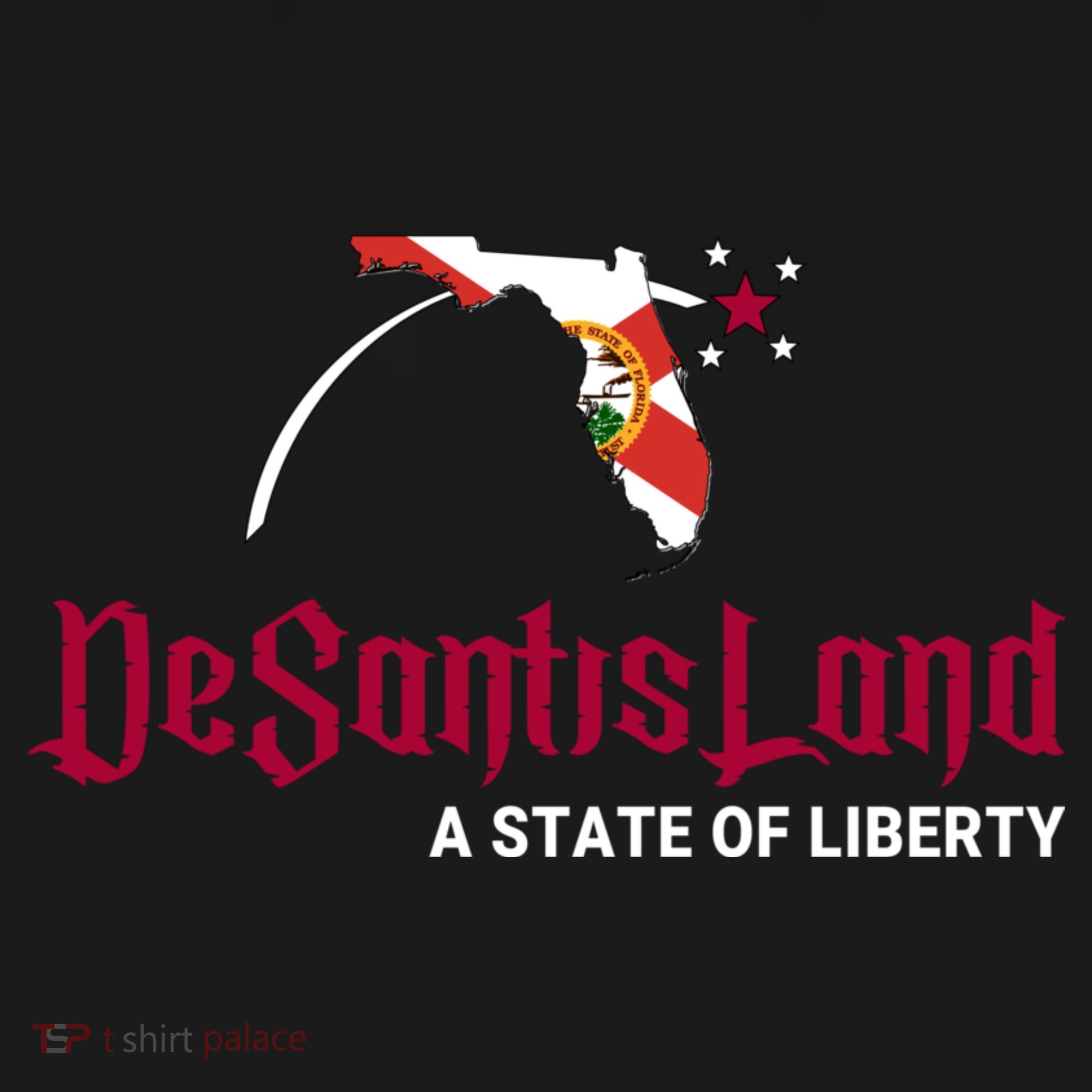 Ron Desantis DeSantisLand State Of Liberty Florida Map FL Flag Patriotic Women's Hoodie
