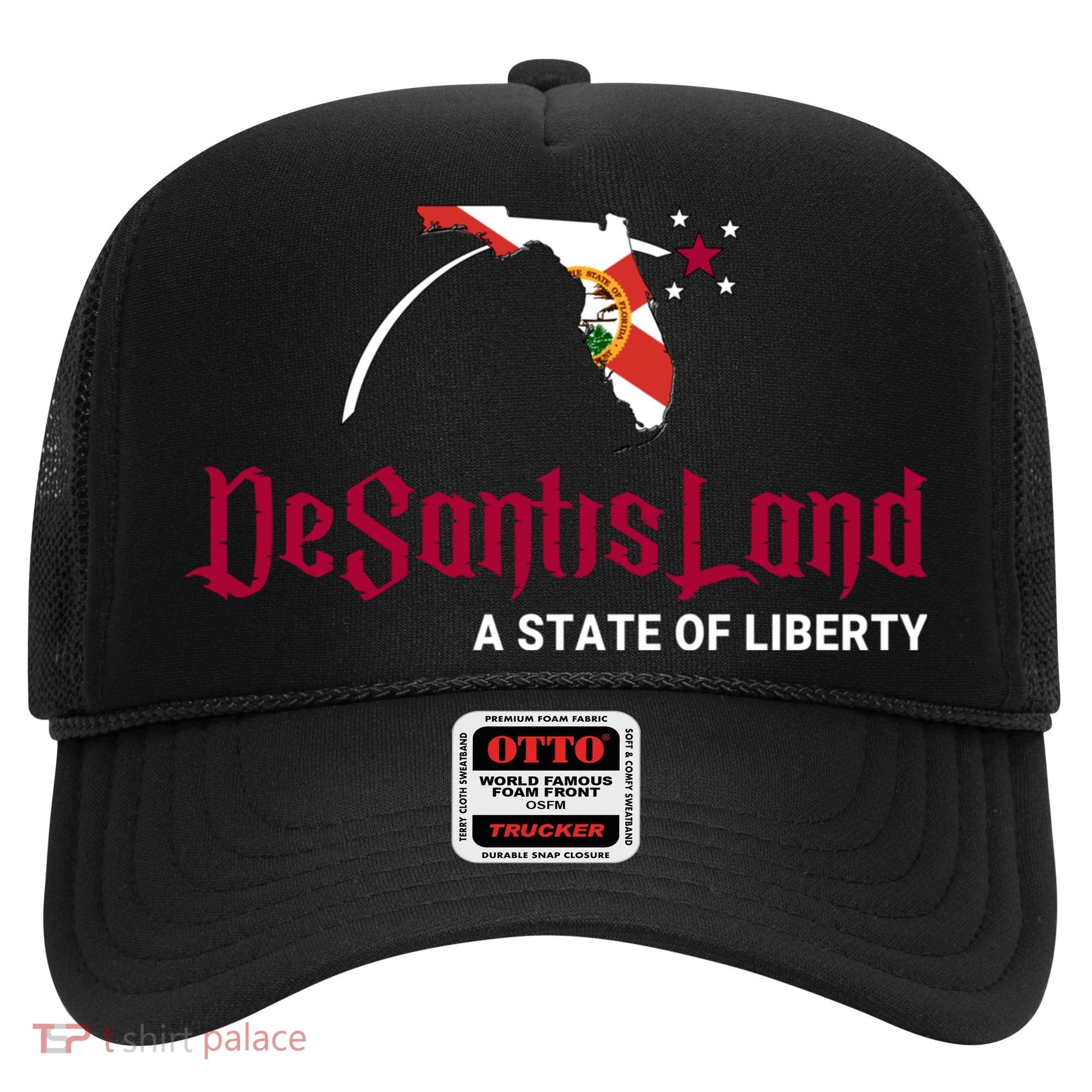 Ron Desantis DeSantisLand State Of Liberty Florida Map FL Flag Patriotic Hat