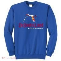 Ron Desantis DeSantisLand State Of Liberty Florida Map FL Flag Patriotic Sweatshirt thumb 0