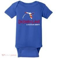 Ron Desantis DeSantisLand State Of Liberty Florida Map FL Flag Patriotic Baby Bodysuit thumb 0