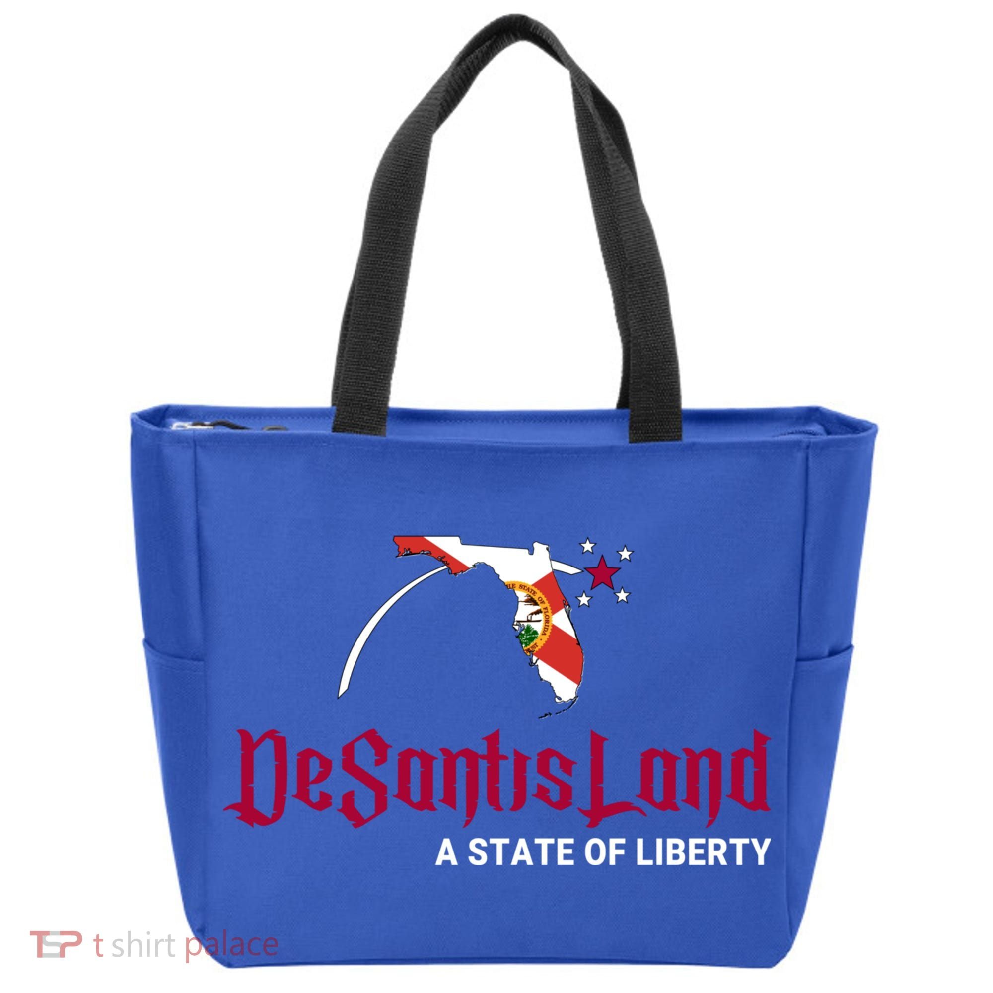 Ron Desantis DeSantisLand State Of Liberty Florida Map FL Flag Patriotic Tote Bag