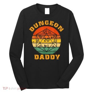 Retro Dungeon Daddy For Father Fathers Day Long Sleeve Shirt