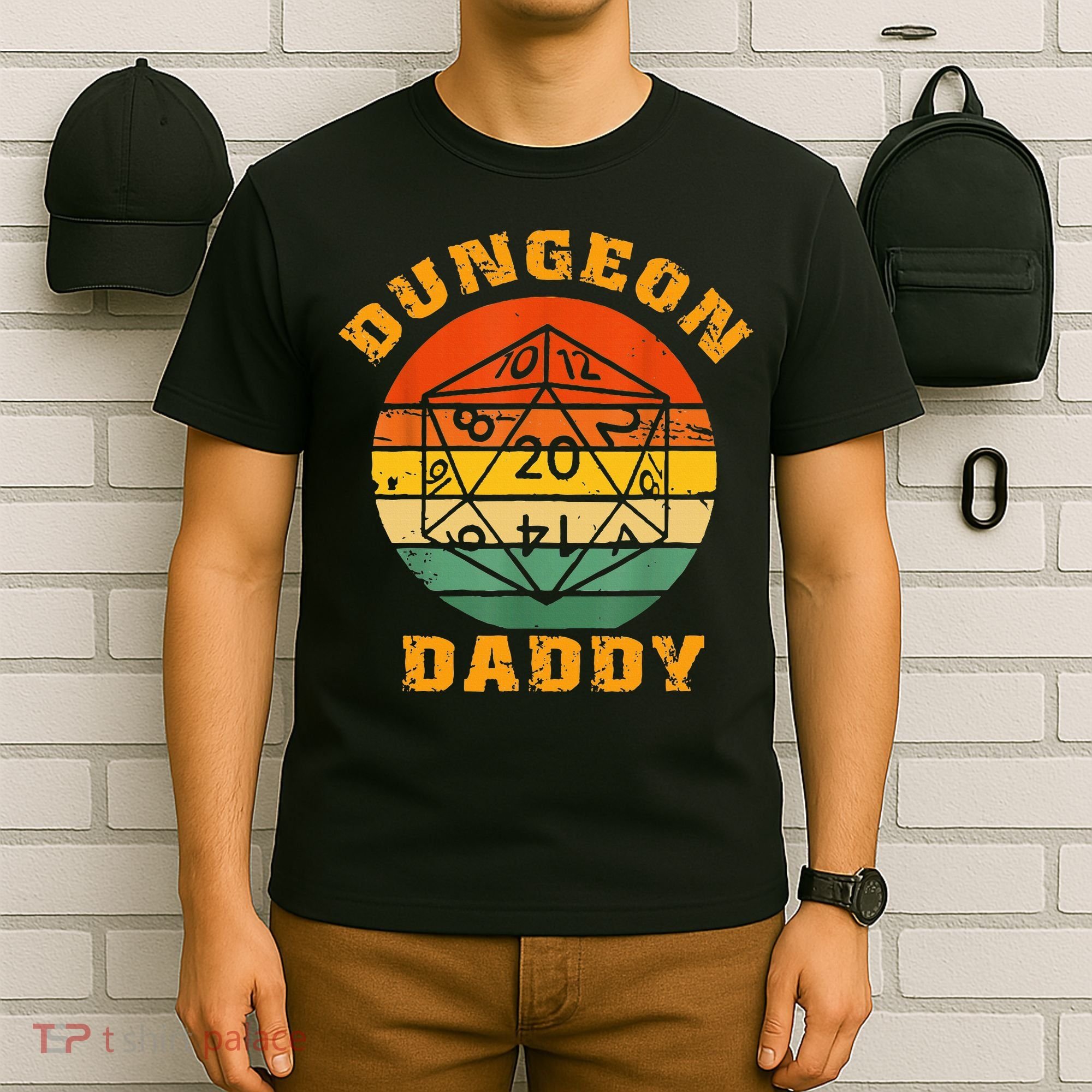 Retro Dungeon Daddy For Father Fathers Day T-Shirt
