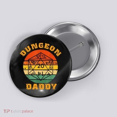 Retro Dungeon Daddy For Father Fathers Day Button