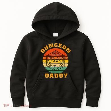 Retro Dungeon Daddy For Father Fathers Day Kids Hoodie