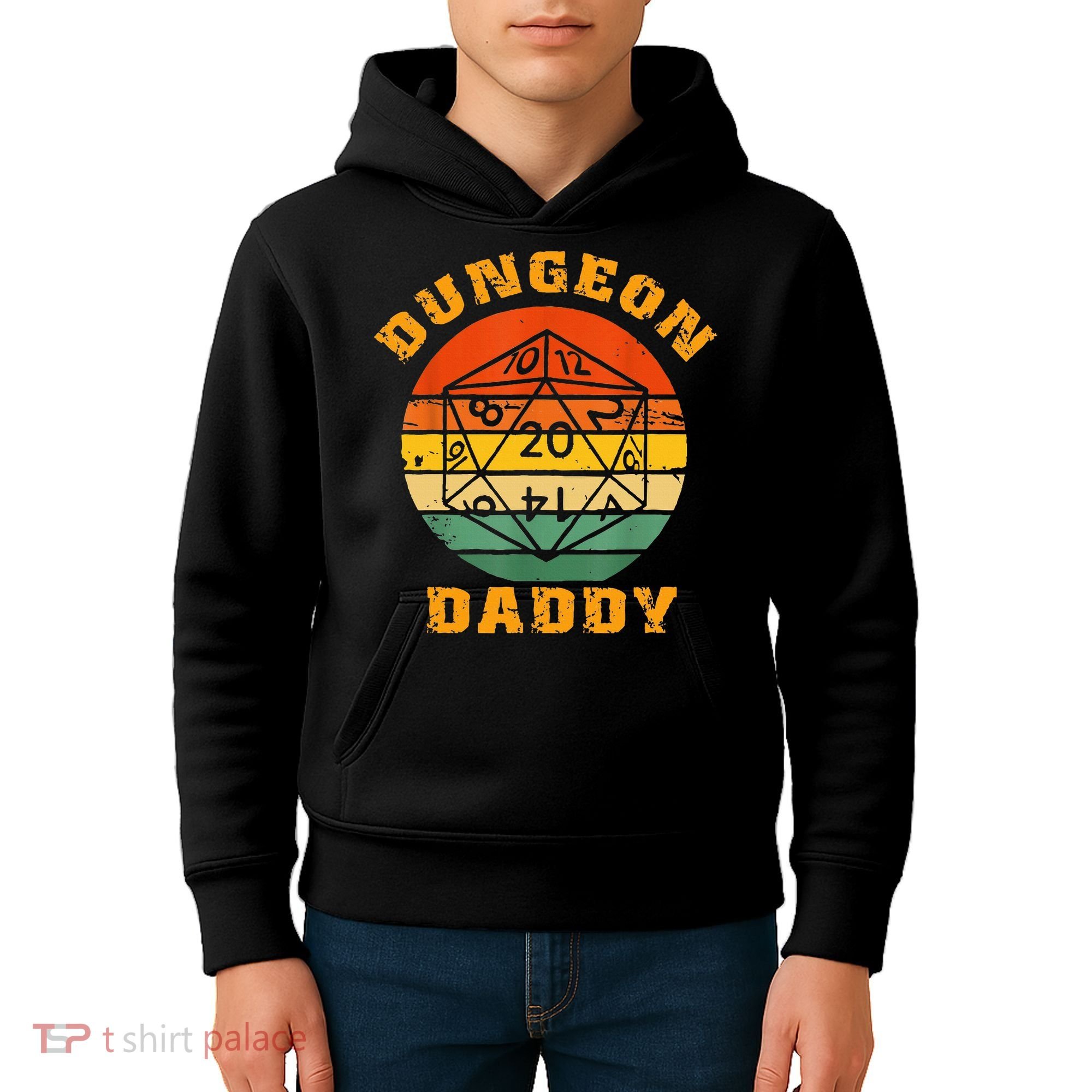 Retro Dungeon Daddy For Father Fathers Day Kids Hoodie