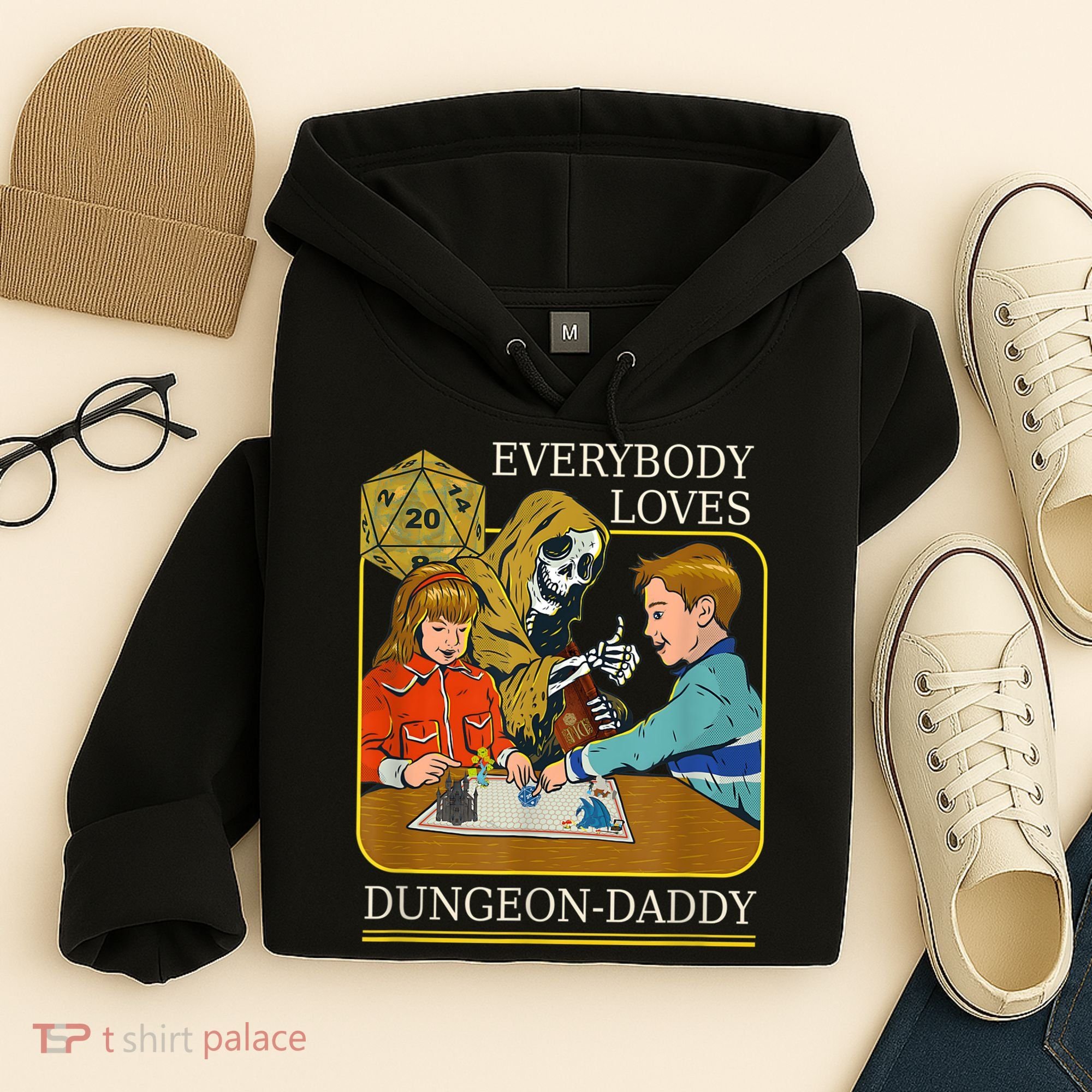 RPG D20 Dice Dungeon-Daddy Fantasy Pen and Paper Boardgame Hoodie