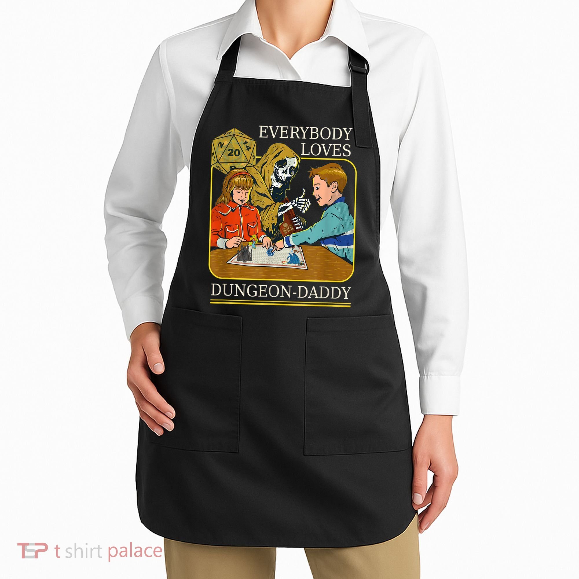 RPG D20 Dice Dungeon-Daddy Fantasy Pen and Paper Boardgame Apron
