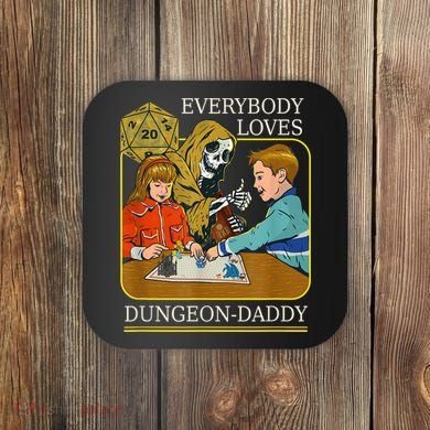 RPG D20 Dice Dungeon-Daddy Fantasy Pen and Paper Boardgame Coaster