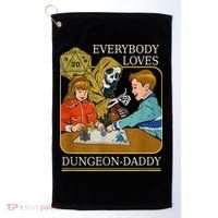 RPG D20 Dice Dungeon-Daddy Fantasy Pen and Paper Boardgame Golf Towel thumb 0