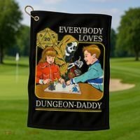 RPG D20 Dice Dungeon-Daddy Fantasy Pen and Paper Boardgame Golf Towel thumb 1