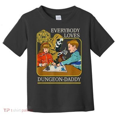 RPG D20 Dice Dungeon-Daddy Fantasy Pen and Paper Boardgame Toddler T-Shirt
