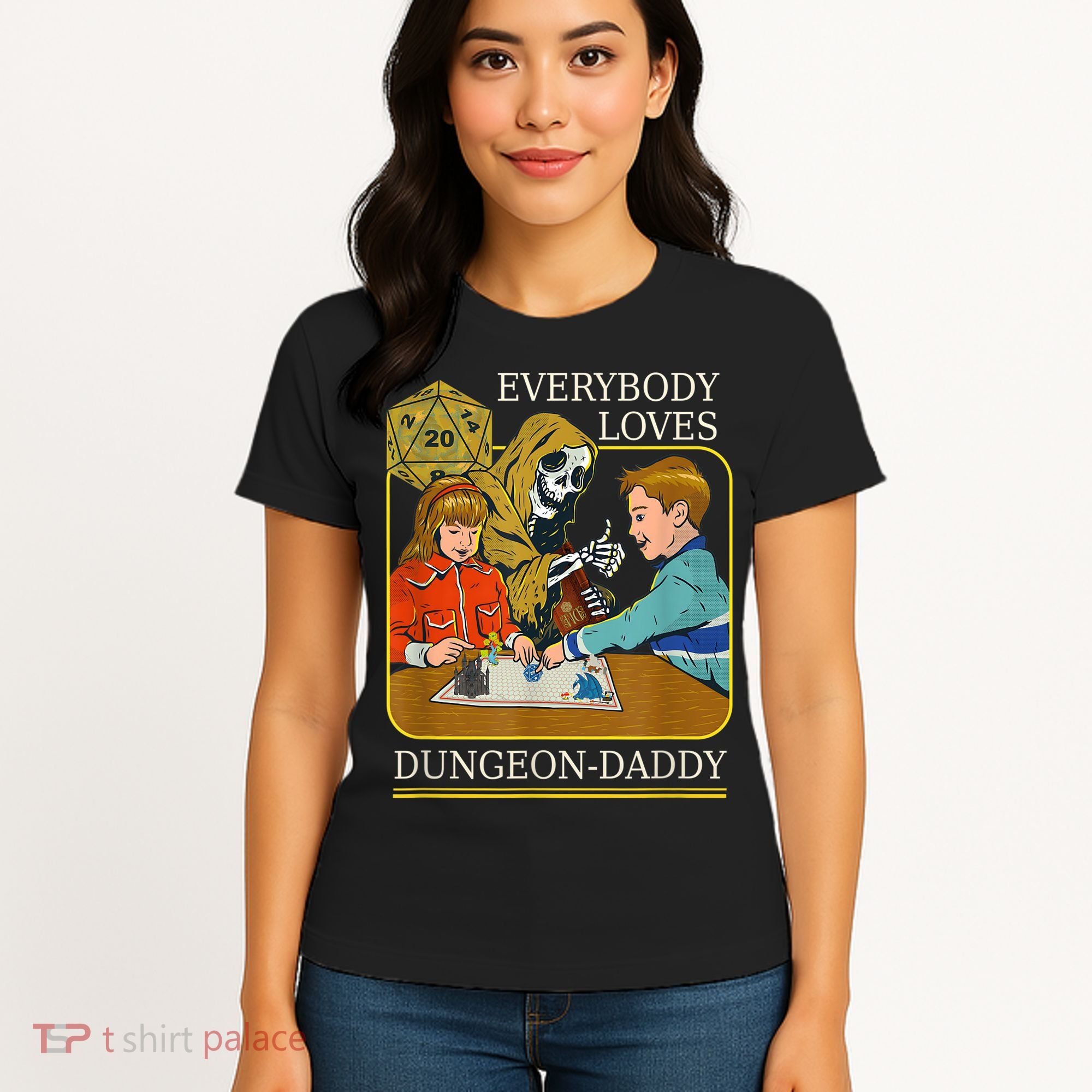 RPG D20 Dice Dungeon-Daddy Fantasy Pen and Paper Boardgame Women's T-Shirt
