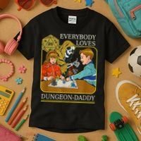 RPG D20 Dice Dungeon-Daddy Fantasy Pen and Paper Boardgame Kids T-Shirt thumb 3