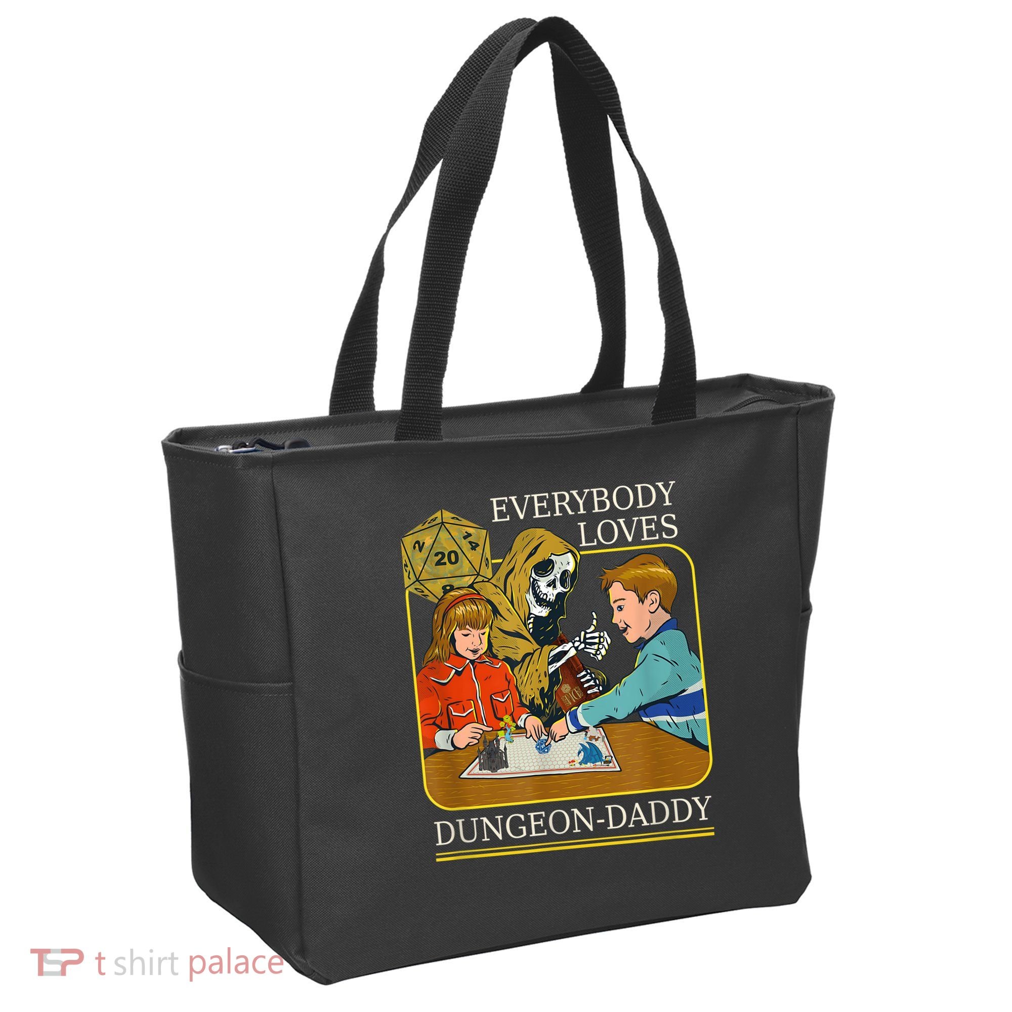 RPG D20 Dice Dungeon-Daddy Fantasy Pen and Paper Boardgame Tote Bag