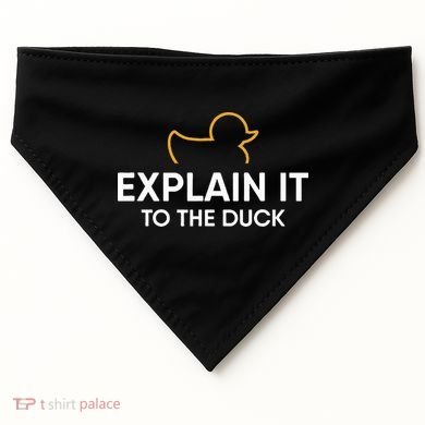 Rubber Duck Debugging Explain It To The Duck Programmer  USA-Made Doggie Bandana