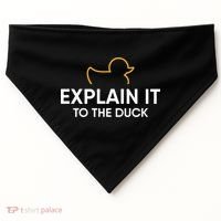 Rubber Duck Debugging Explain It To The Duck Programmer  USA-Made Doggie Bandana thumb 0