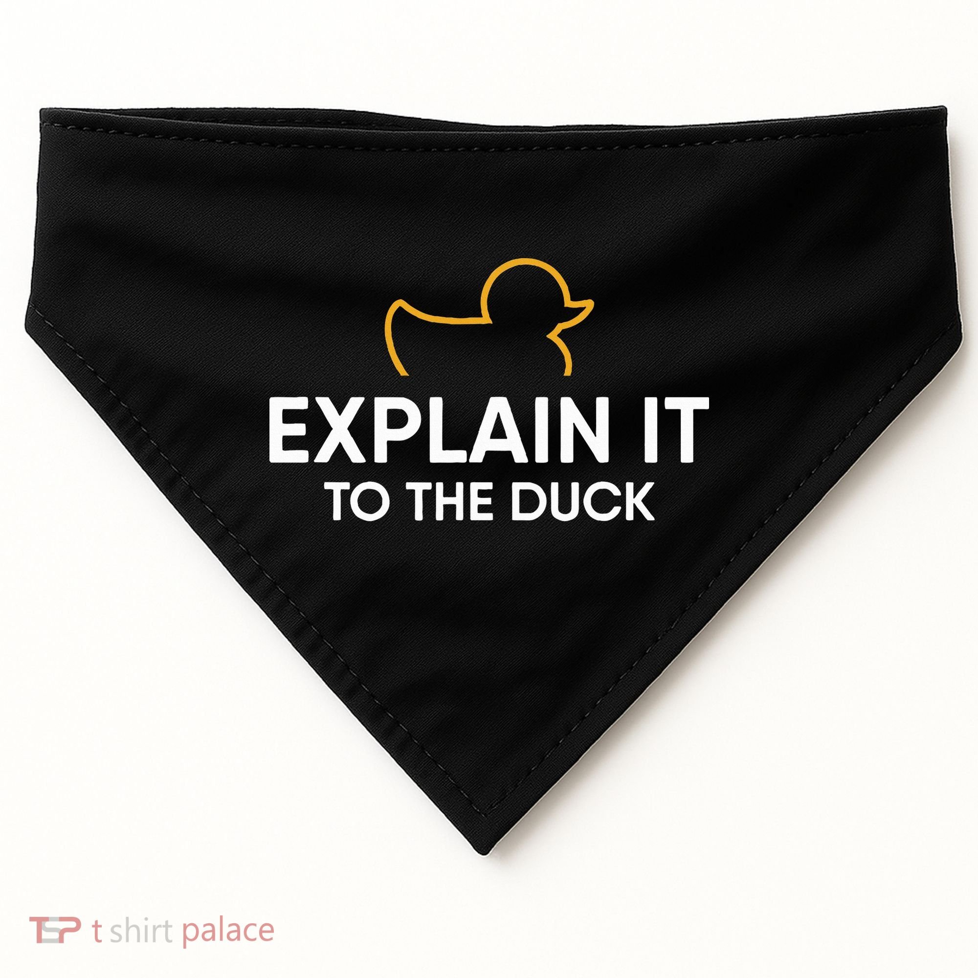 Rubber Duck Debugging Explain It To The Duck Programmer  USA-Made Doggie Bandana