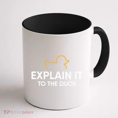 Rubber Duck Debugging Explain It To The Duck Programmer  Coffee Mug back
